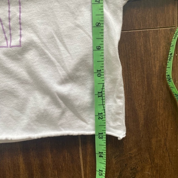 Garage White Cropped Graphic Tee “Don’t Sweat It” Size XS - Picture 9 of 9